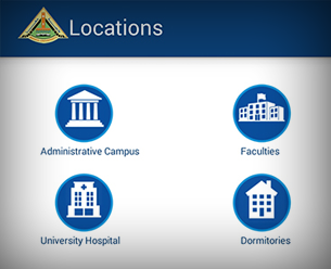 خرائط الوصول لجامعة بنها وكلياتها على تطبيقها الرسمي للهواتف الذكية